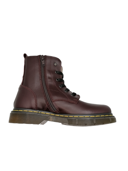 Anfibi in vera pelle bordeaux