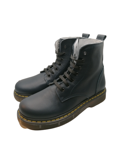 Anfibi in vera pelle blu