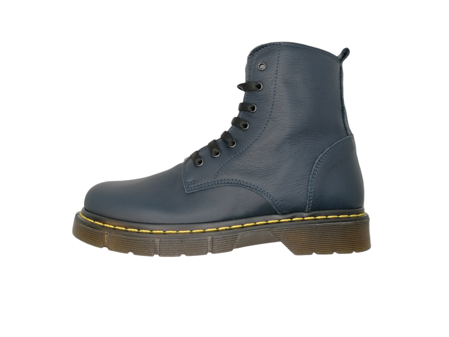 Anfibi in vera pelle blu