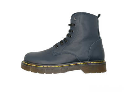 Anfibi in vera pelle blu