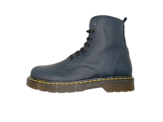 Anfibi in vera pelle blu