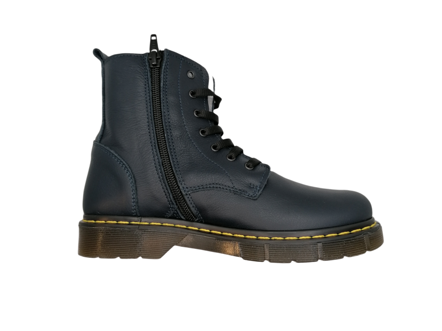 Anfibi in vera pelle blu