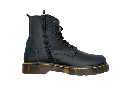 Anfibi in vera pelle blu