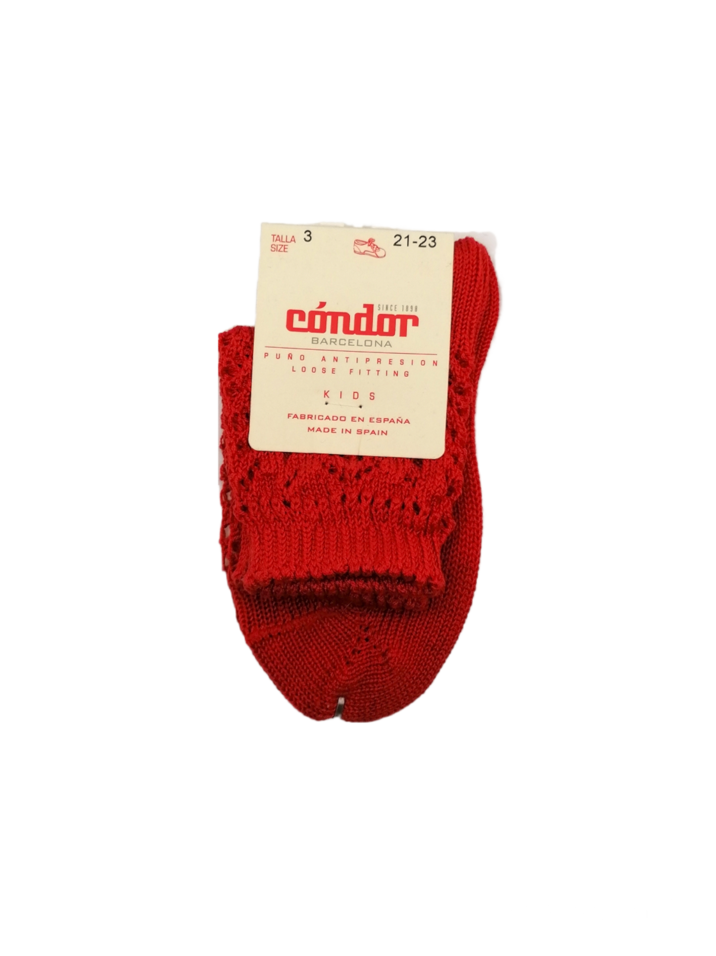 Calzini corti traforati rosso