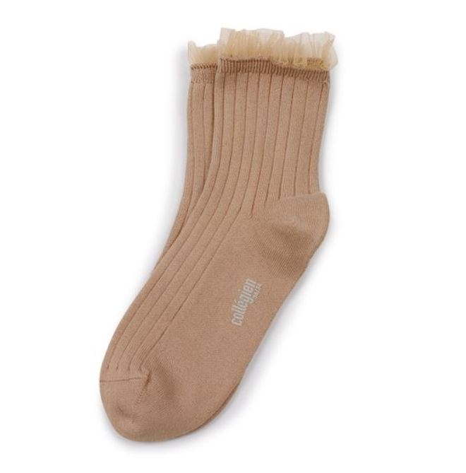 Calzini corti tulle beige Collégien donna