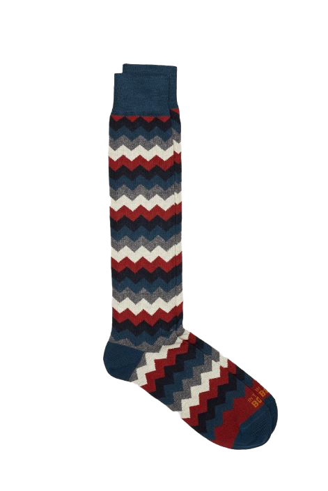 Calze in the box lunghe chevron big ottanio multi