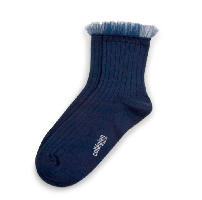 Calzini corti tulle blu Collégien donna