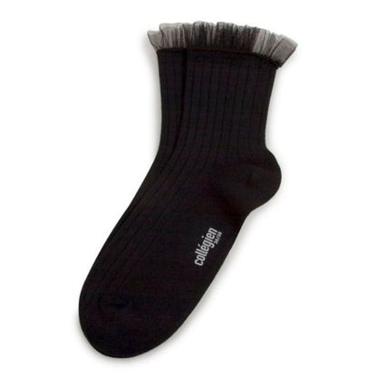 Calzini corti tulle nero Collégien donna