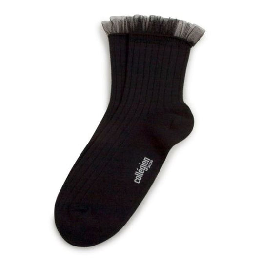 Calzini corti tulle nero Collégien donna
