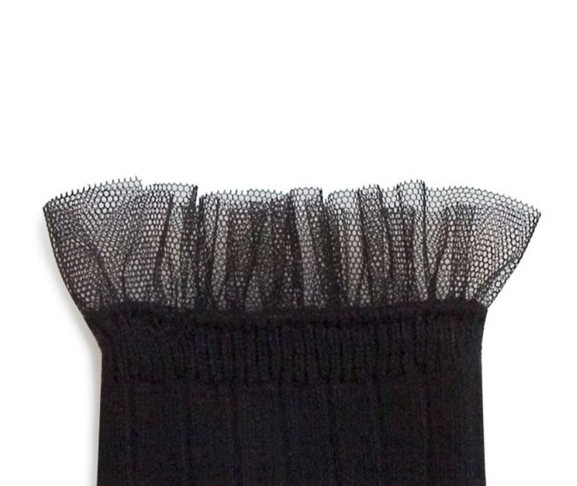 Calzini corti tulle nero Collégien donna