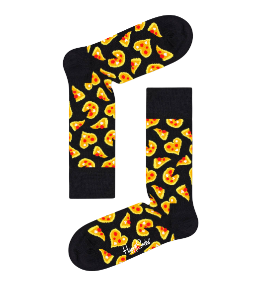 Calzini Pizza love black